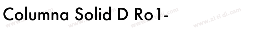 Columna Solid D Ro1字体转换